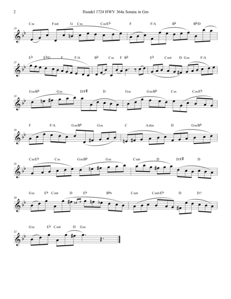 Handel's Gigue or Tarantela Leadhsheets CBb or Eb Instruments