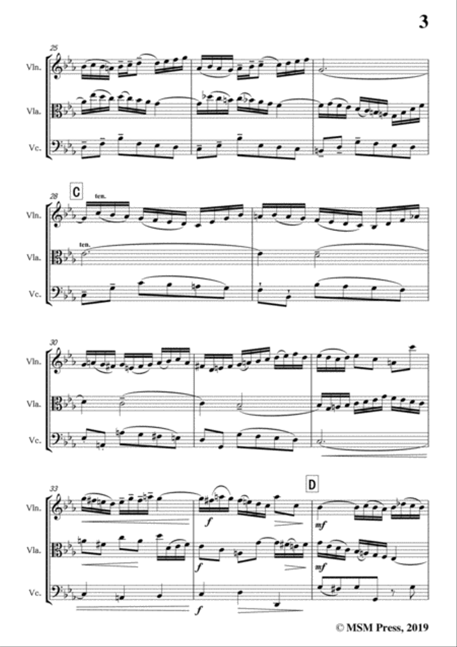 Mozart-Preludes and Fugues,K.404a No.5,for Violin,Viola&Cello String Trio scores gallery preview page 5