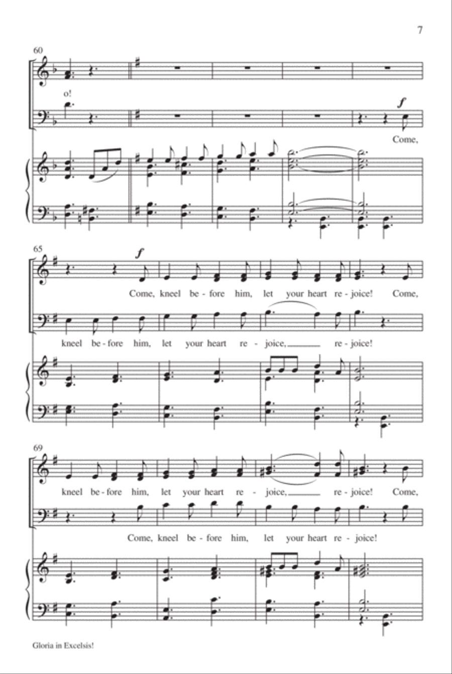 Gloria in Excelsis! 4-Part scores gallery preview page 8