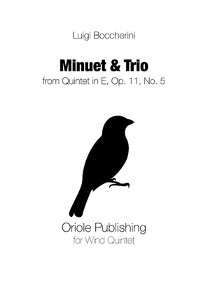 Book cover for Boccherini - Minuet & Trio from from Quintet in E, Op 11, No 5 for Wind Quintet