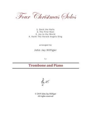 Book cover for Four Christmas Solos for Trombone