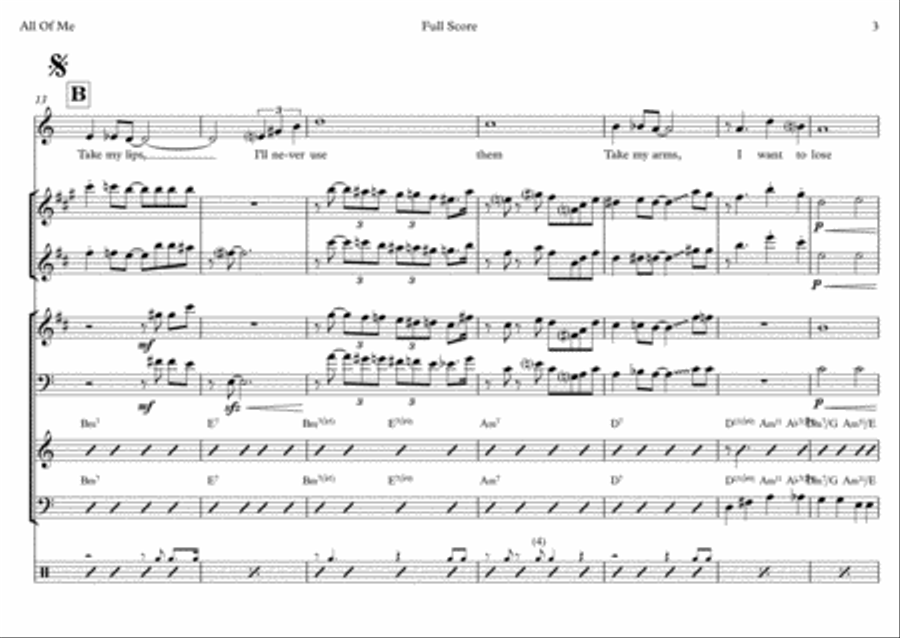 All Of Me Tenor Saxophone scores gallery preview page 3