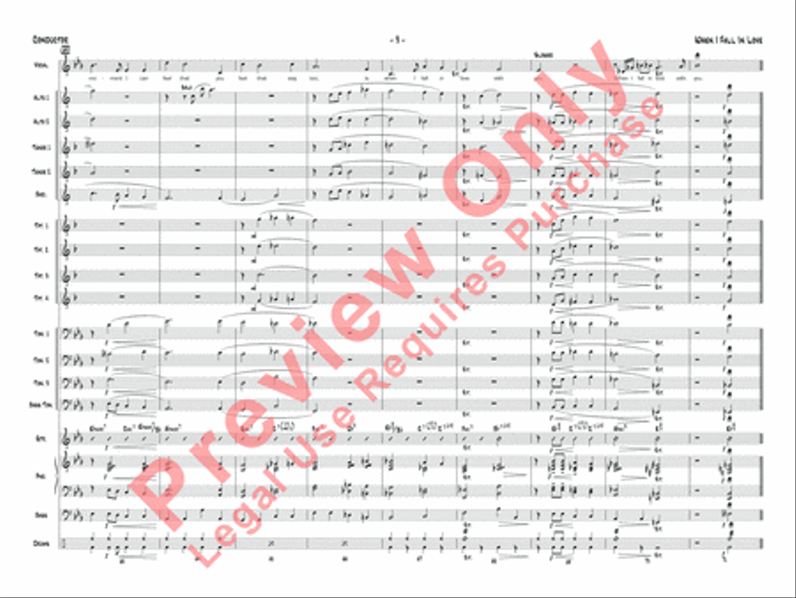 When I Fall in Love When I Fall in Love Jazz Ensemble scores gallery preview page 22