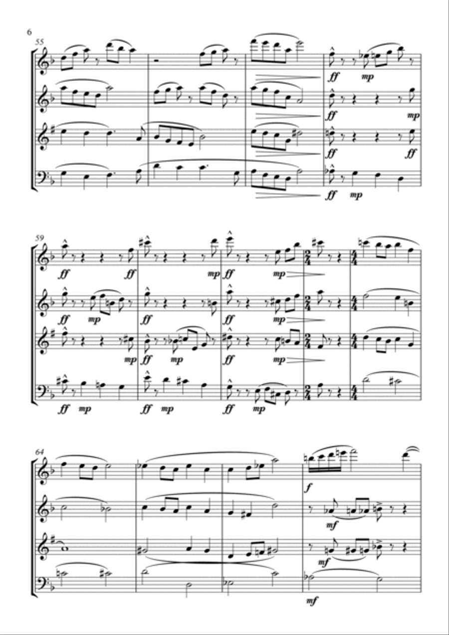 Part Exchange - Wind Quartet Woodwind Quartet scores gallery preview page 6