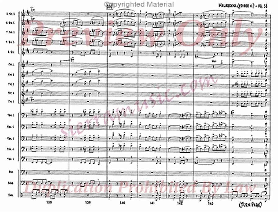 Malaguena Malaguena Jazz Ensemble scores gallery preview page 19
