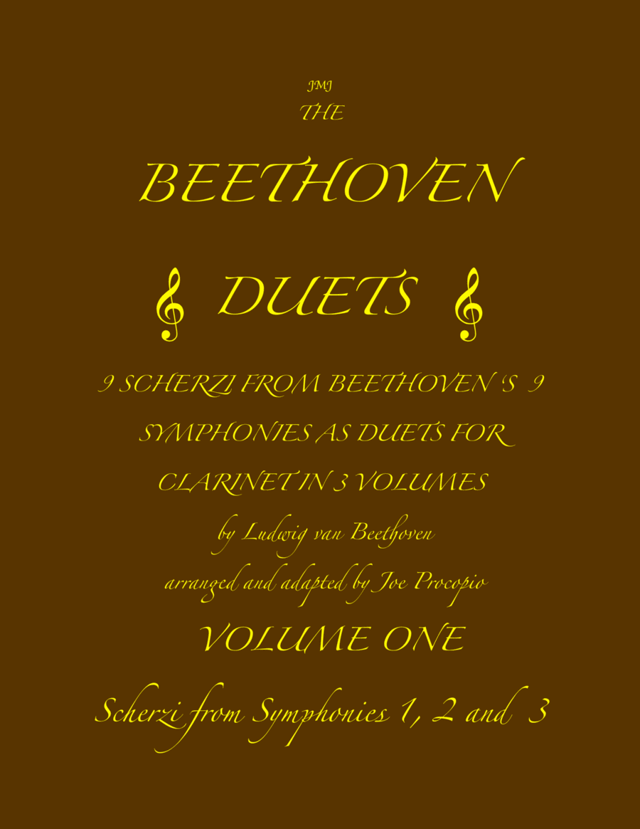 The Beethoven Duets For Clarinet Volume 1 Scherzi 1, 2 and 3 Clarinet Solo scores gallery preview page 1