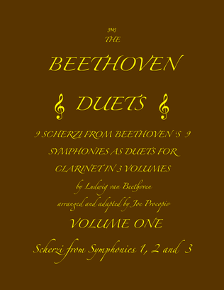 The Beethoven Duets For Clarinet Volume 1 Scherzi 1, 2 and 3