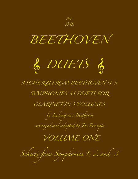 The Beethoven Duets For Clarinet Volume 1 Scherzi 1, 2 and 3 image number null