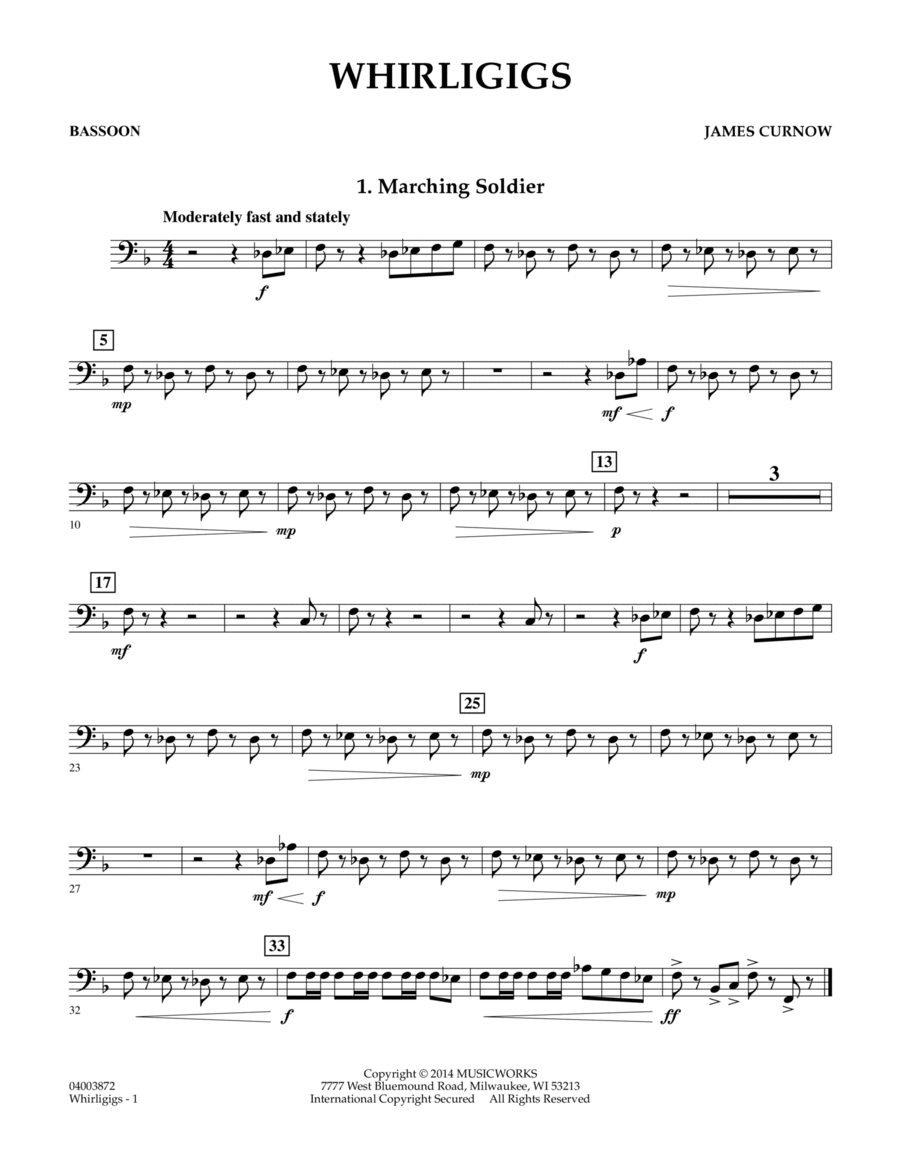 Whirligigs - Bassoon Concert Band scores gallery preview page 1