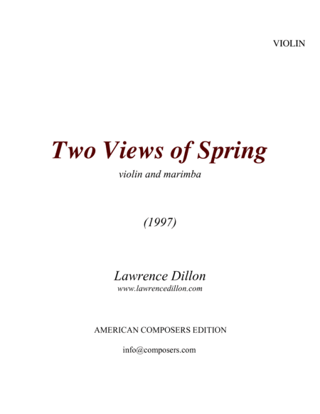 [Dillon] Two Views of Spring (Violin and Marimba)