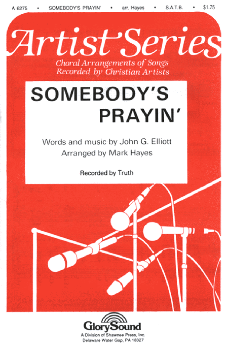 Somebody's Prayin' 4-Part scores gallery preview page 1