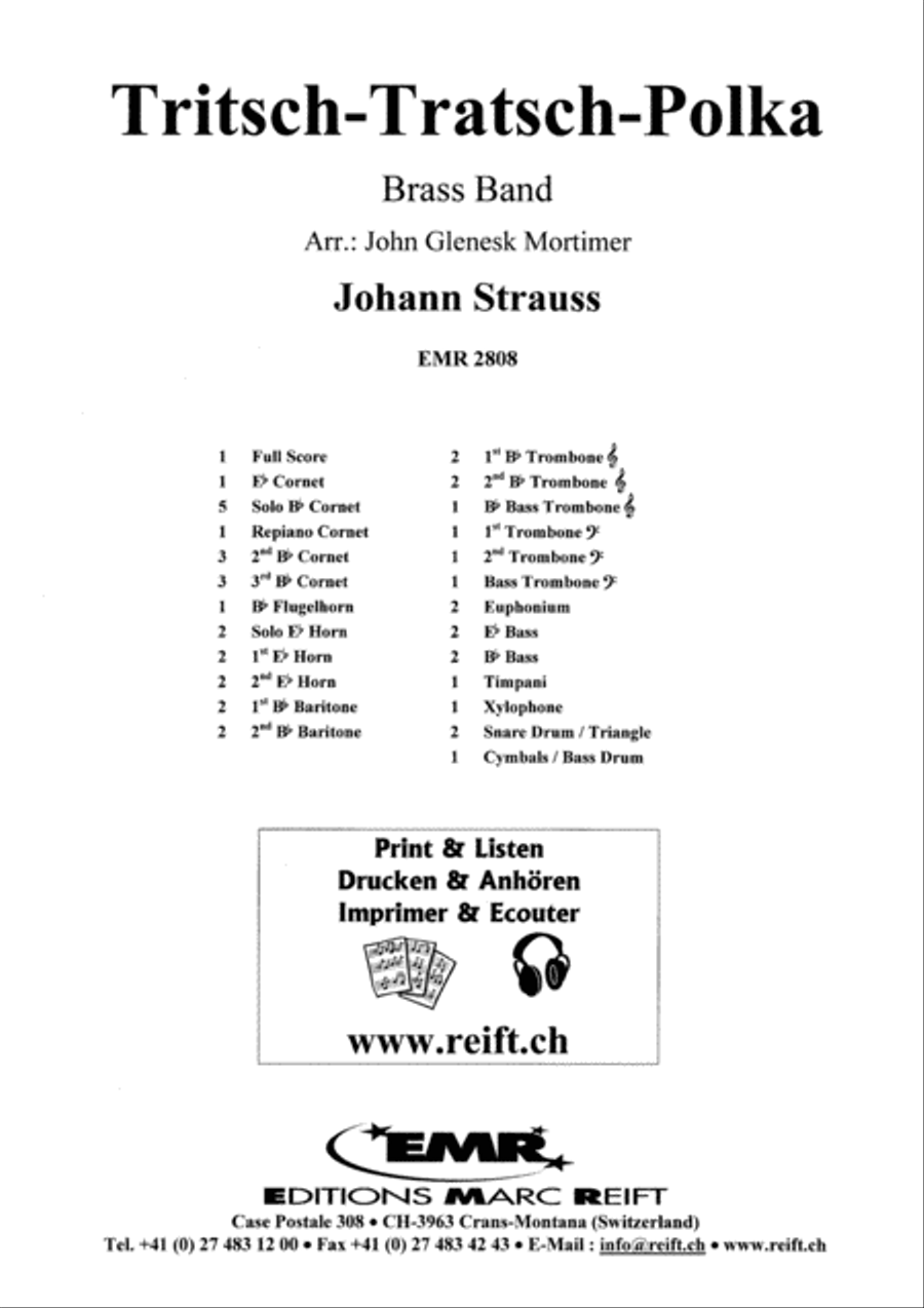 Tritsch-Tratsch Polka Brass Band scores gallery preview page 2