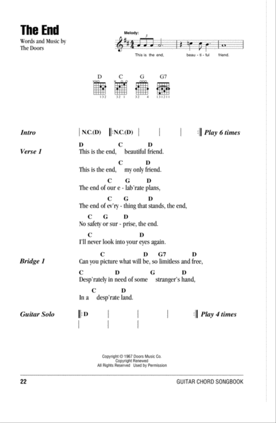 The End The End Acoustic Guitar scores gallery preview page 1
