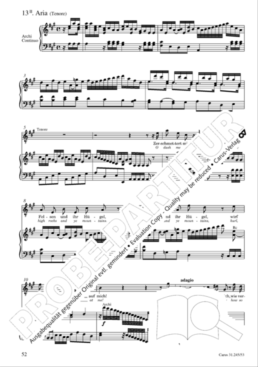 St. John Passion (Johannes-Passion) 4-Part scores gallery preview page 53