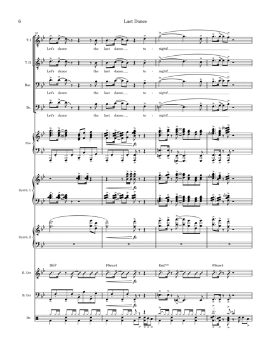 Last Dance Small Ensemble scores gallery preview page 6