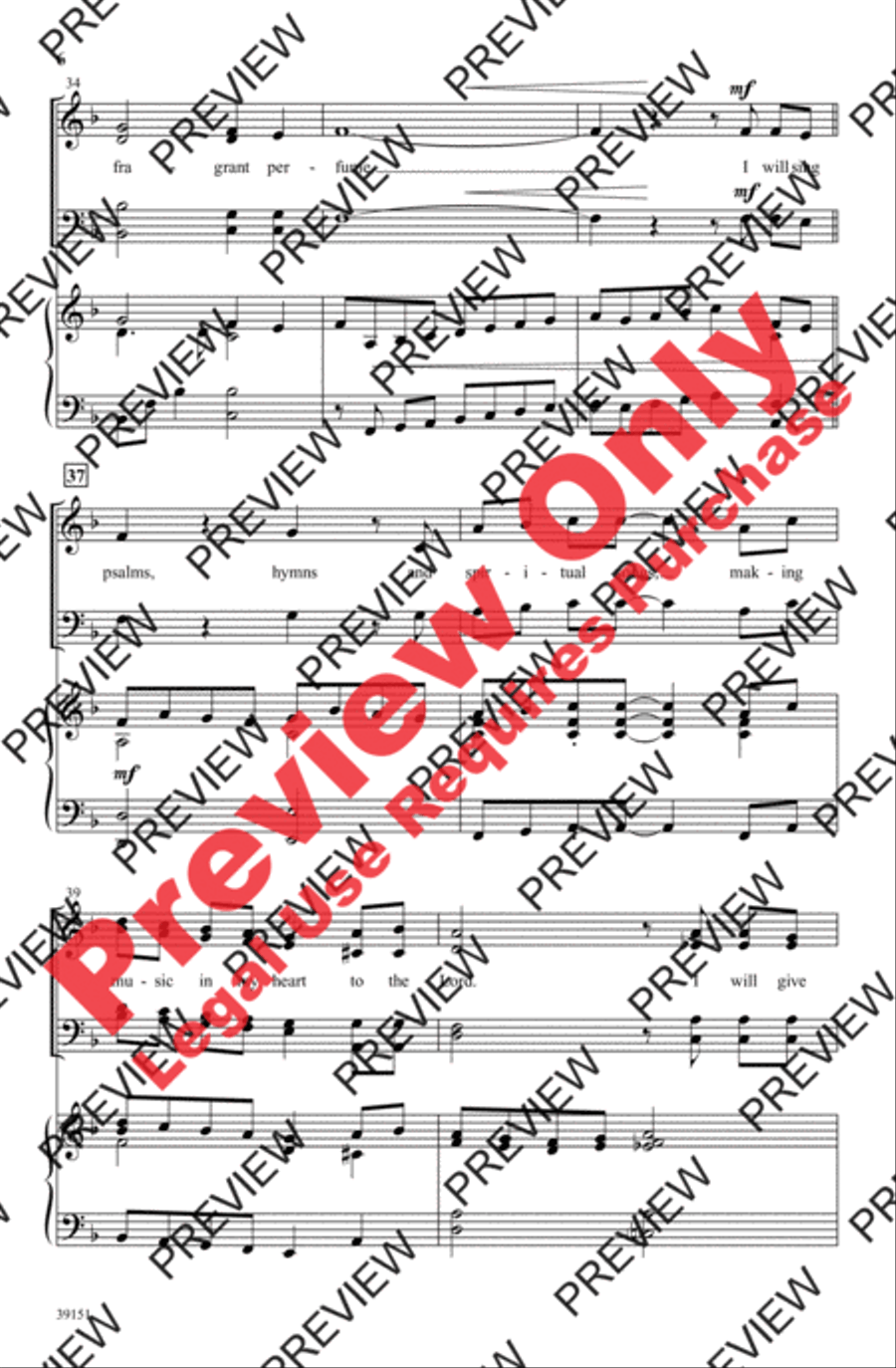 Psalms, Hymns, and Spiritual Songs 4-Part scores gallery preview page 6