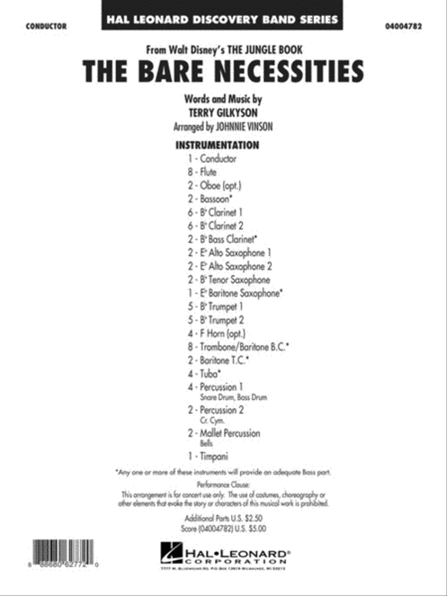The Bare Necessities Concert Band scores gallery preview page 3