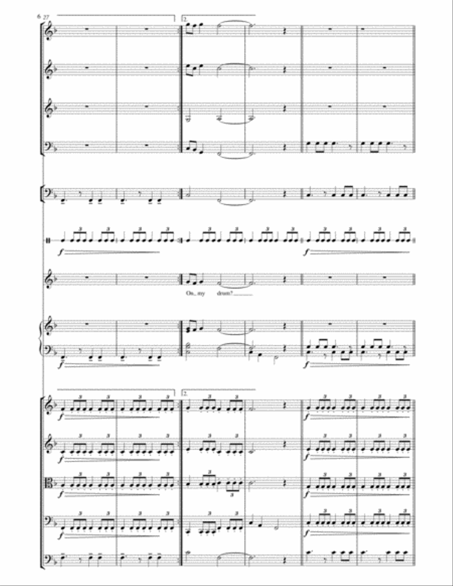 The Little Drummer Boy Chamber Orchestra scores gallery preview page 6