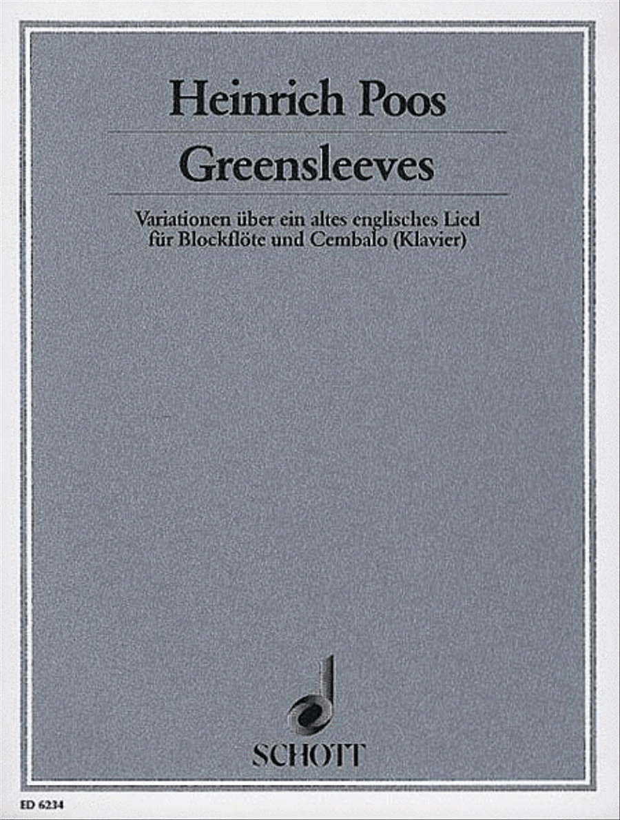 Greensleeves Variations Rec/hpschd Alto Recorder scores gallery preview page 1
