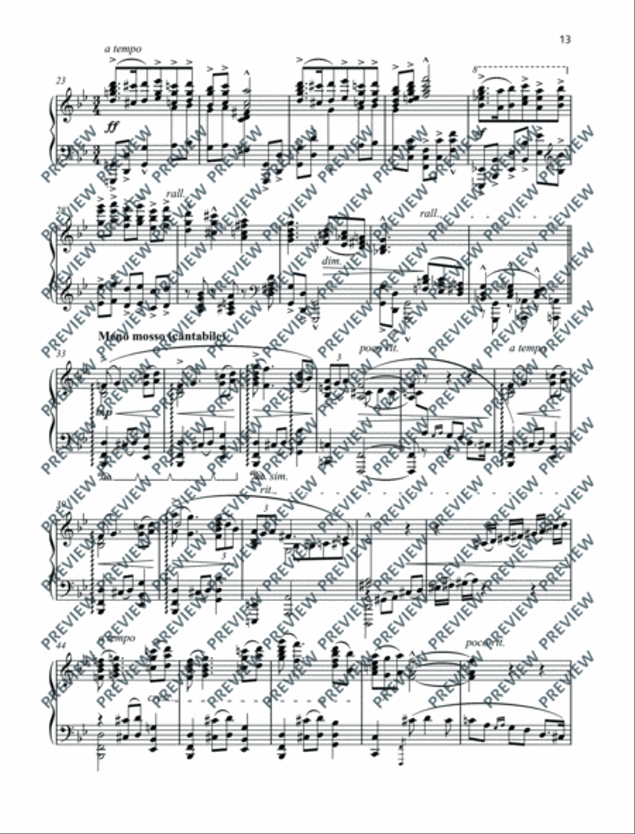 Three Fours Piano Solo scores gallery preview page 14