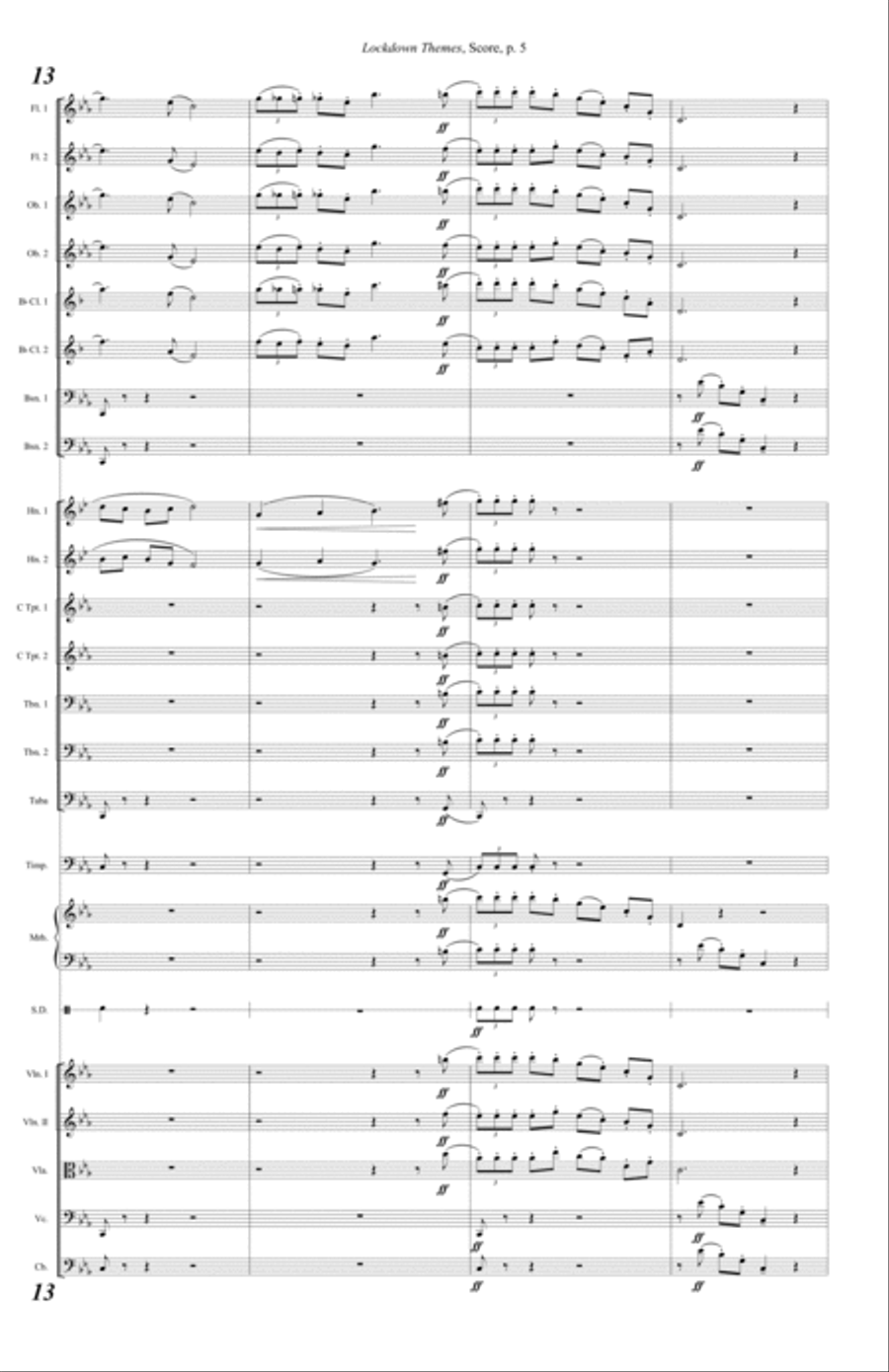 Lockdown Themes Full Orchestra scores gallery preview page 5
