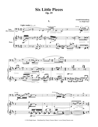 Six Little Pieces, op. 19 for Tuba or Bass Trombone & Piano