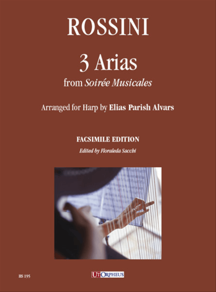 3 Arias from ‘Soirée Musicales’ arranged for Harp by Elias Parish Alvars. Facsimile Edition Harp scores gallery preview page 1