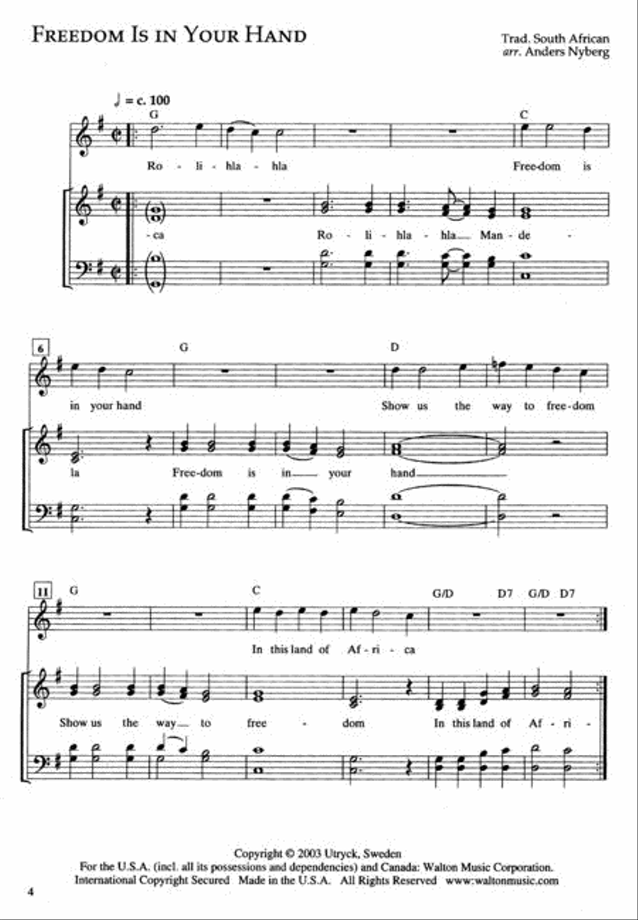 Freedom Is in Your Hand Choir scores gallery preview page 2