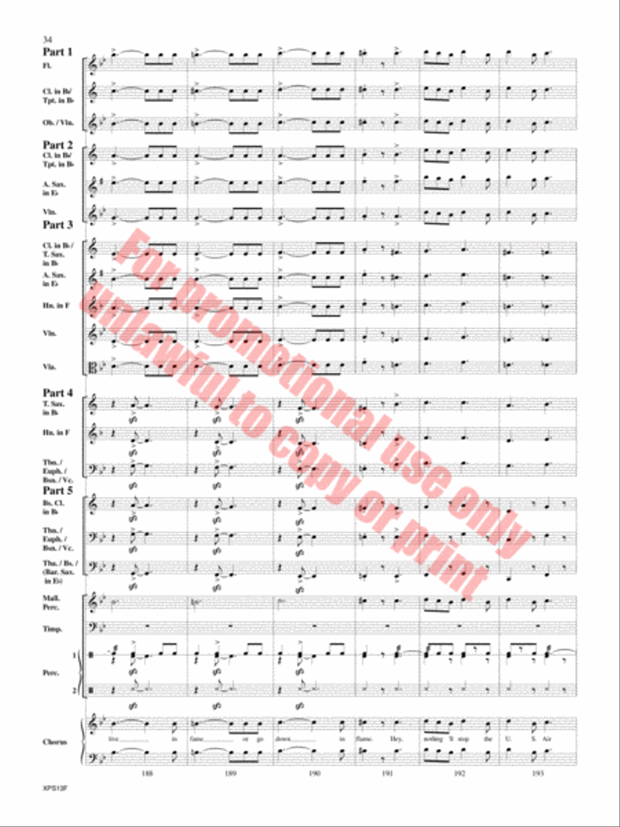 Armed Forces The Pride of America! Concert Band scores gallery preview page 35