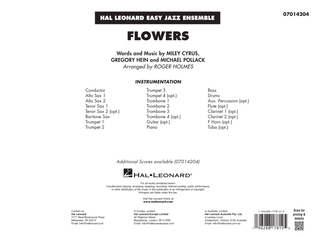 Book cover for Flowers (arr. Roger Holmes) - Conductor Score (Full Score)