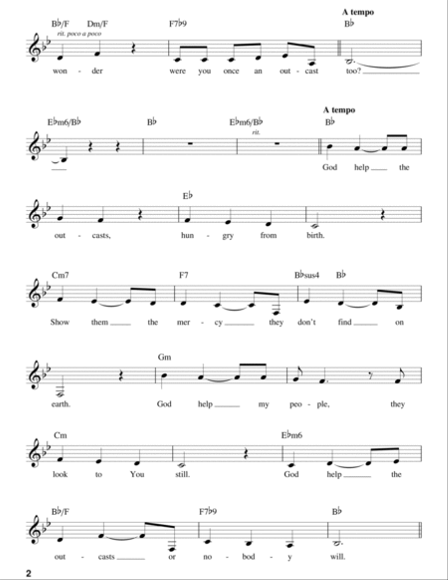 God Help The Outcasts (from The Hunchback Of Notre Dame) Voice scores gallery preview page 2