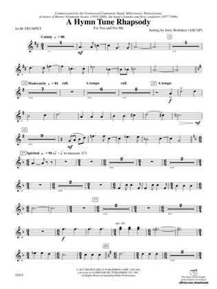 A Hymn Tune Rhapsody: 1st B-flat Trumpet