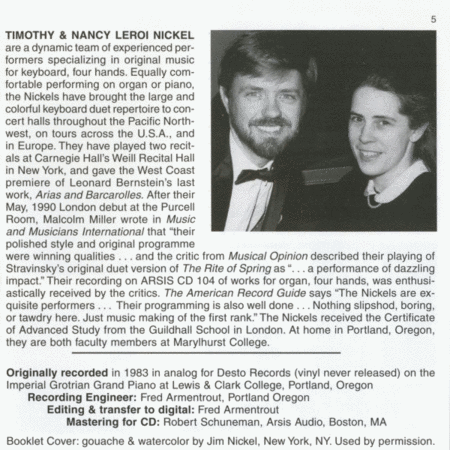 Romantic Connections: Timothy & Nancy LeRoi Nickel - Duo Pianists image number null