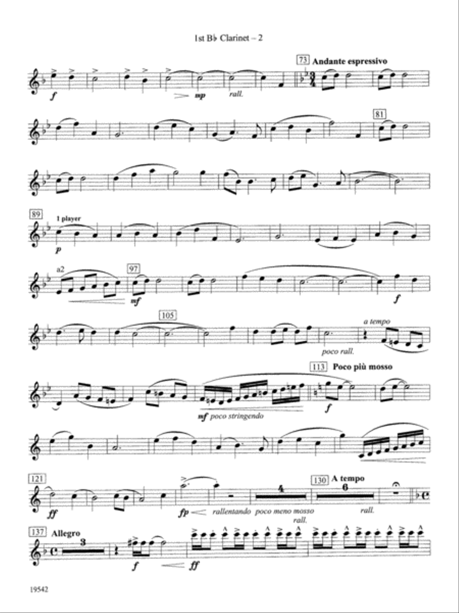 Chanteys: 1st B-flat Clarinet Concert Band scores gallery preview page 2
