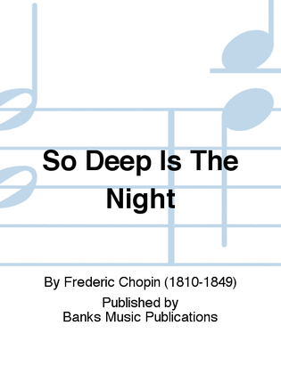 Book cover for So Deep Is The Night