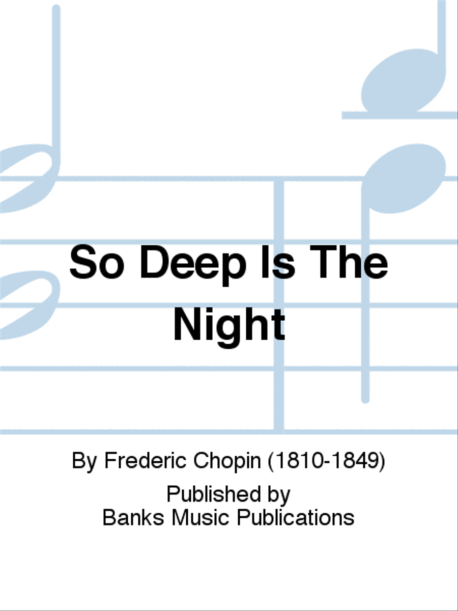 So Deep Is The Night So Deep Is The Night 4-Part scores gallery preview page 1