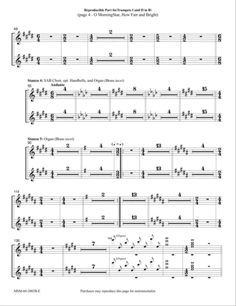 O Morning Star, How Fair and Bright Choir scores gallery preview page 4