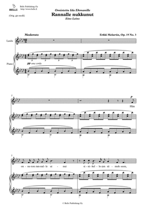 Rannalle nukkunut, Op. 19 No. 3 (F minor)