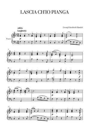 Book cover for Haendel - Lascia ch’io pianga for Intermediate Piano