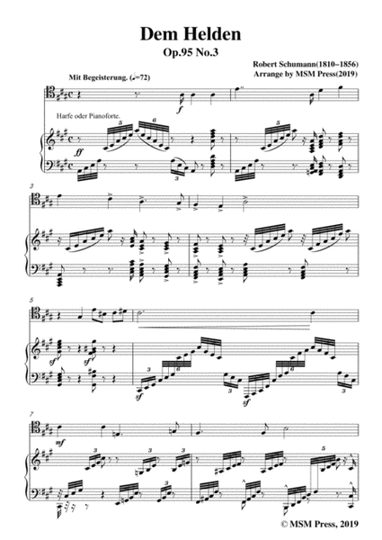 Schumann-Dem Helden,for Cello and Piano image number null