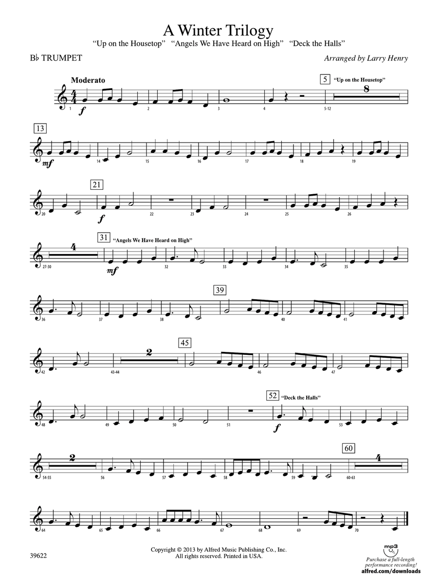 A Winter Trilogy: 1st B-flat Trumpet