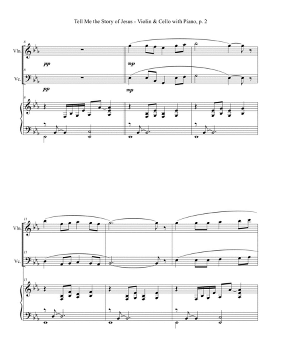 TELL ME THE STORY OF JESUS (for Violin and Cello with Piano ... Score/Parts) image number null