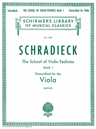 Book cover for School of Violin Technics, Op. 1 – Book 1