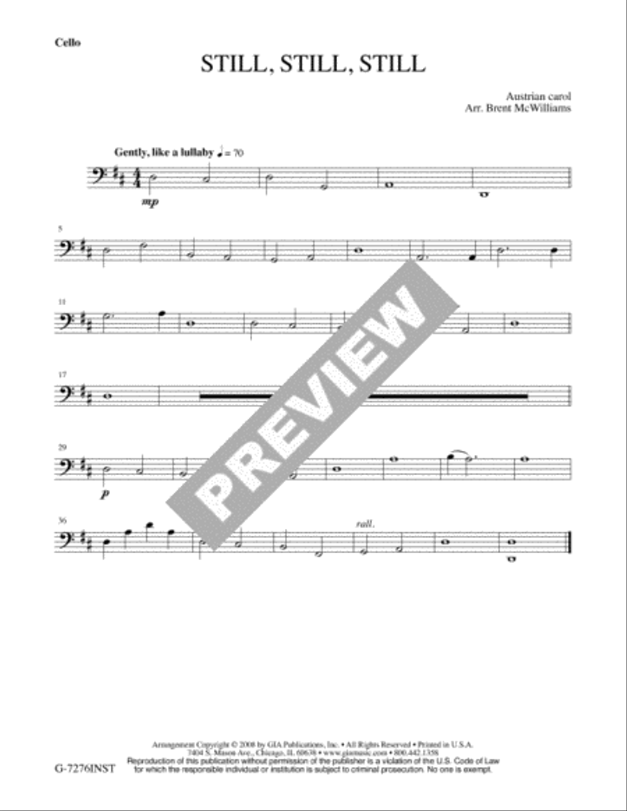 Still, Still, Still - Instrument edition Cello scores gallery preview page 4