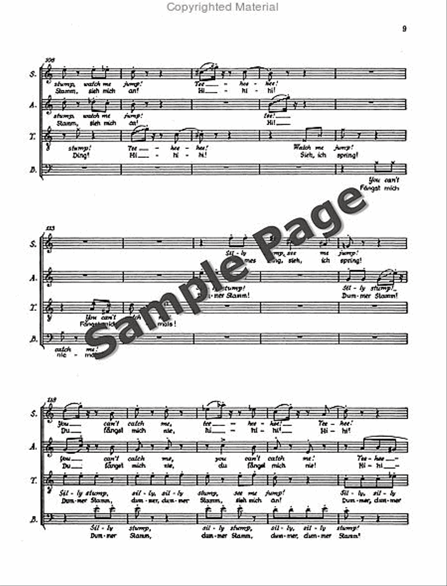 Henze Moralities(1967) Chor.score 4-Part scores gallery preview page 12