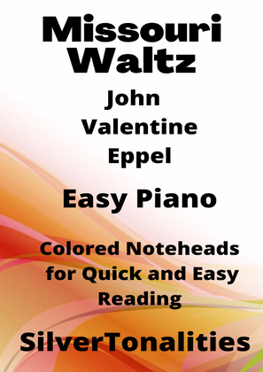 Book cover for Missouri Waltz Easy Piano Sheet Music with Colored Notation