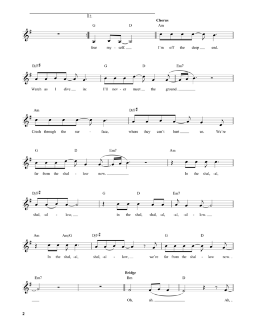 Shallow (from A Star Is Born) Acoustic Guitar scores gallery preview page 2