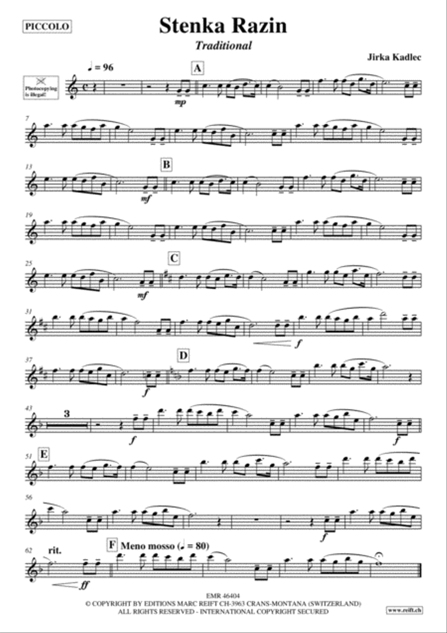 Stenka Razin Piccolo scores gallery preview page 2