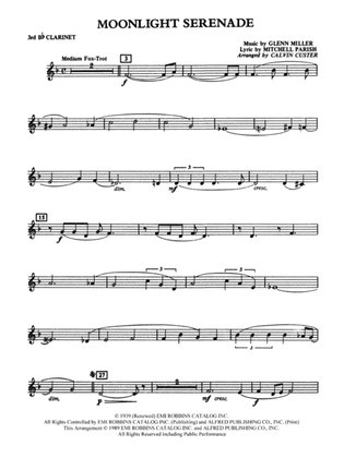 Moonlight Serenade: 3rd B-flat Clarinet