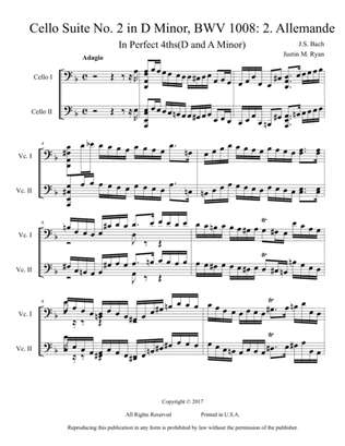 Cello Suite No. 2, BWV 1008: 2. Allemande